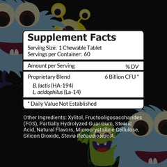 Intelligent Labs kids probiotic chewable tablet with kid-friendly flavor.