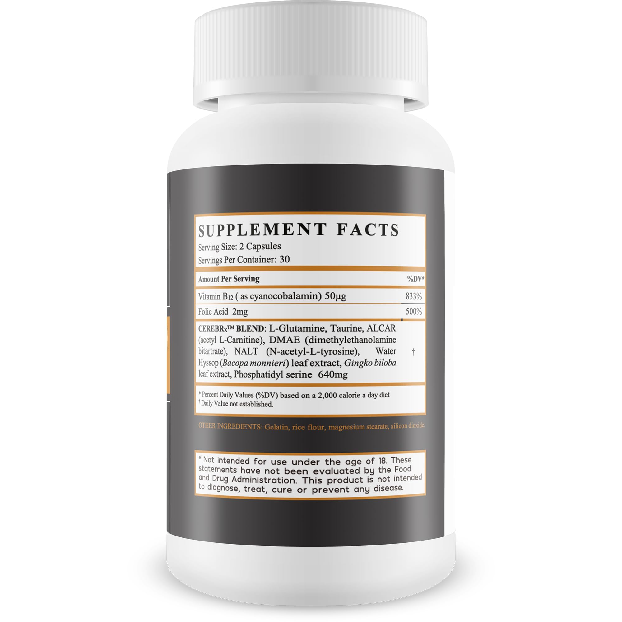 Intellio Pro Memory capsule close-up highlights natural cognitive support ingredients