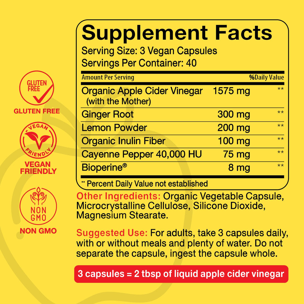 Intentionally Bare ACV capsules easy-to-take form for on-the-go use.
