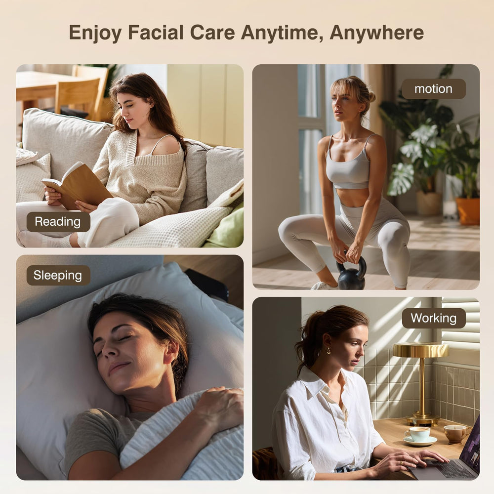 INTEO mask includes built-in eye protection for safe light therapy sessions.