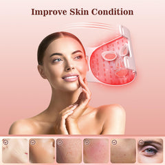 INTEO red light mask remote control enables easy timer adjustments.