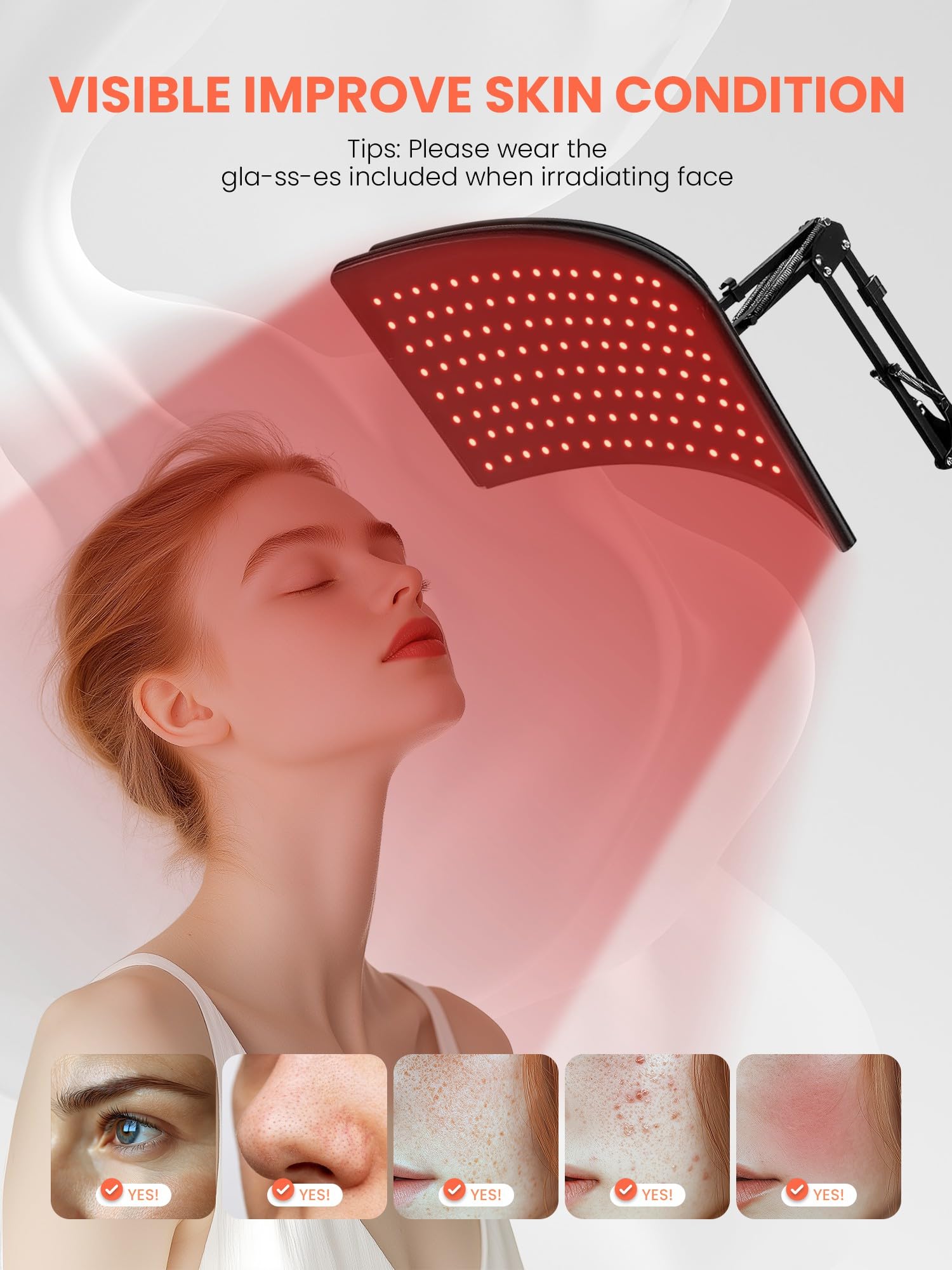 INTEO red light therapy bracket mount for hands-free stationary sessions.