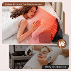 INTEO red light therapy portable design shown with backpack-ready usability