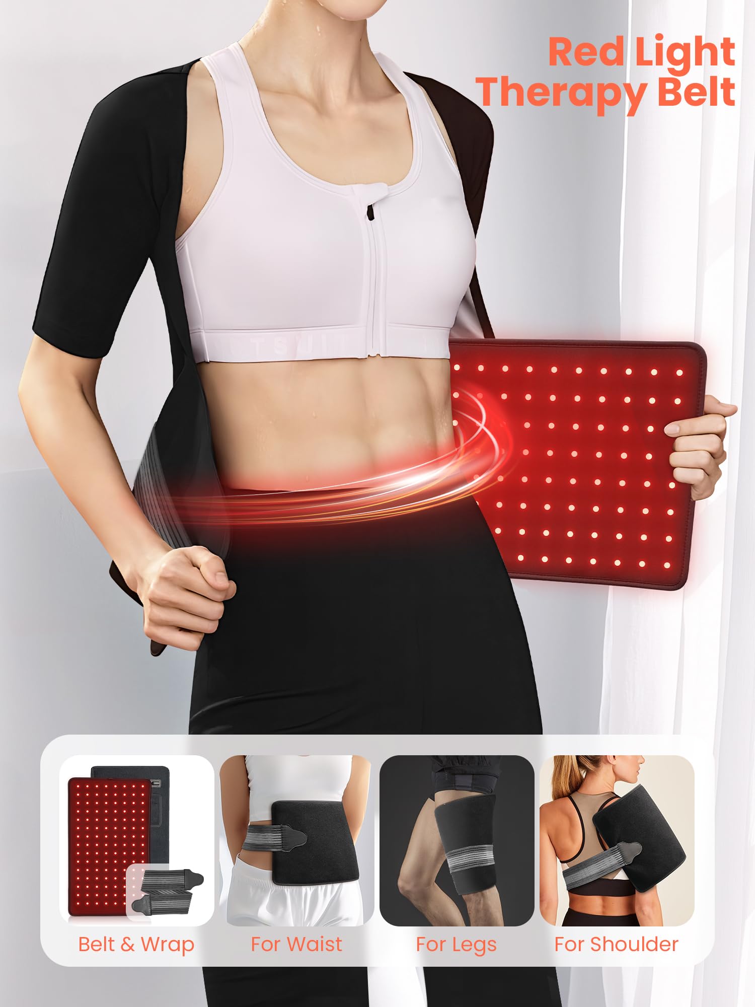INTEO red light therapy stand with adjustable arm for precise placement.