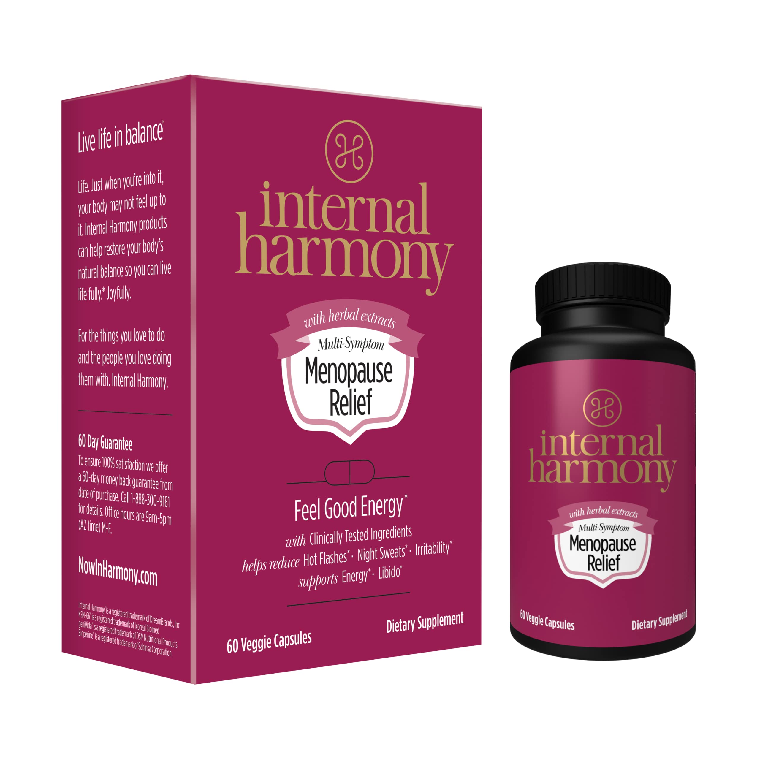 Internal Harmony Dream Energy bottle promotes daily feel-good energy and balanced mood.