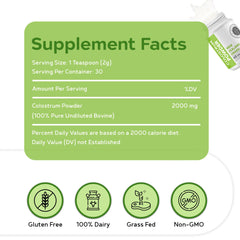 Intestinal Fortitude colostrum powder poured into a shake for easy consumption.