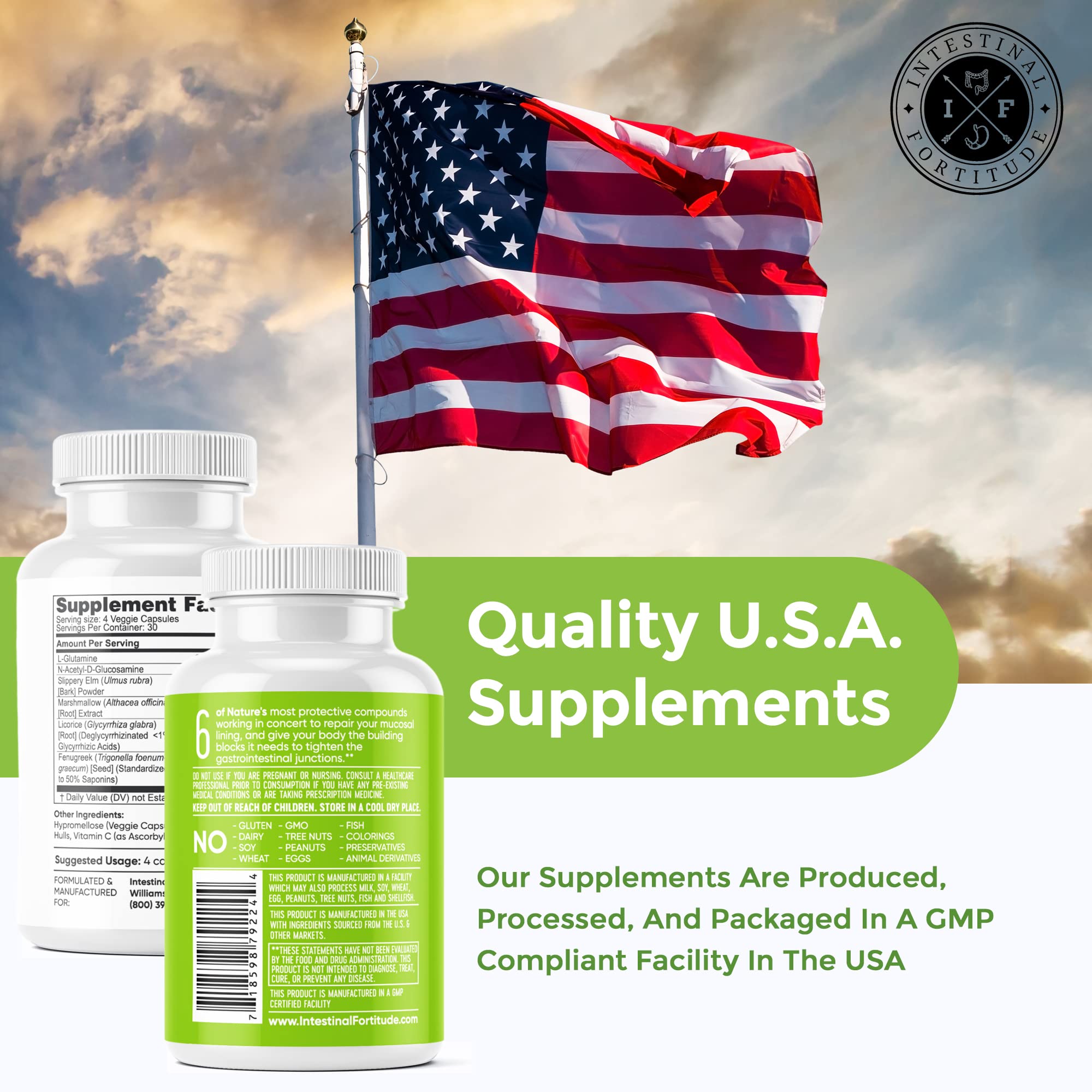 Intestinal Fortitude GLR-6 DGL licorice root feature for natural comfort.