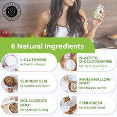 Intestinal Fortitude GLR-6 L-glutamine focus showing tissue-friendly support.