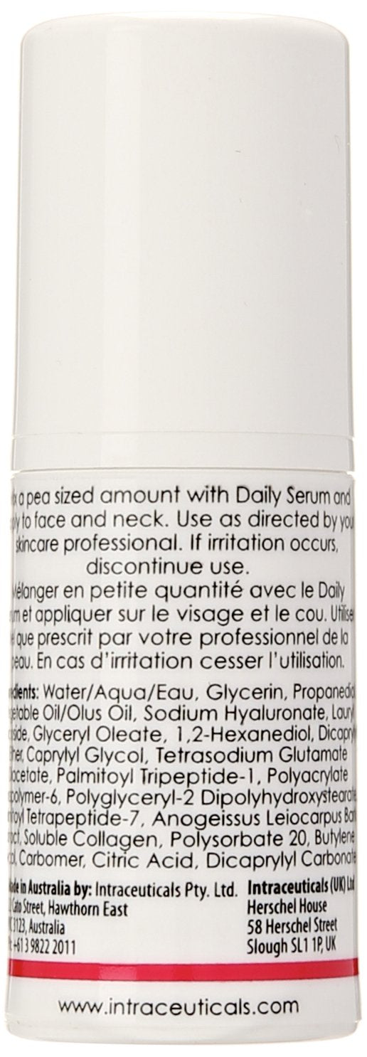 Intraceuticals Booster Collagen ingredients panel hints at peptide-rich formula.