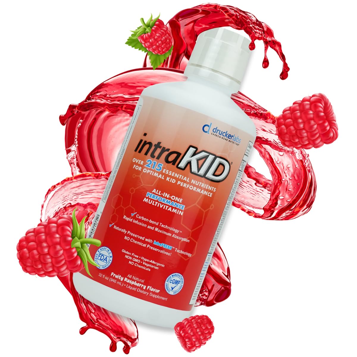 intraKID pour shot image suggests easy measured dose for busy mornings.