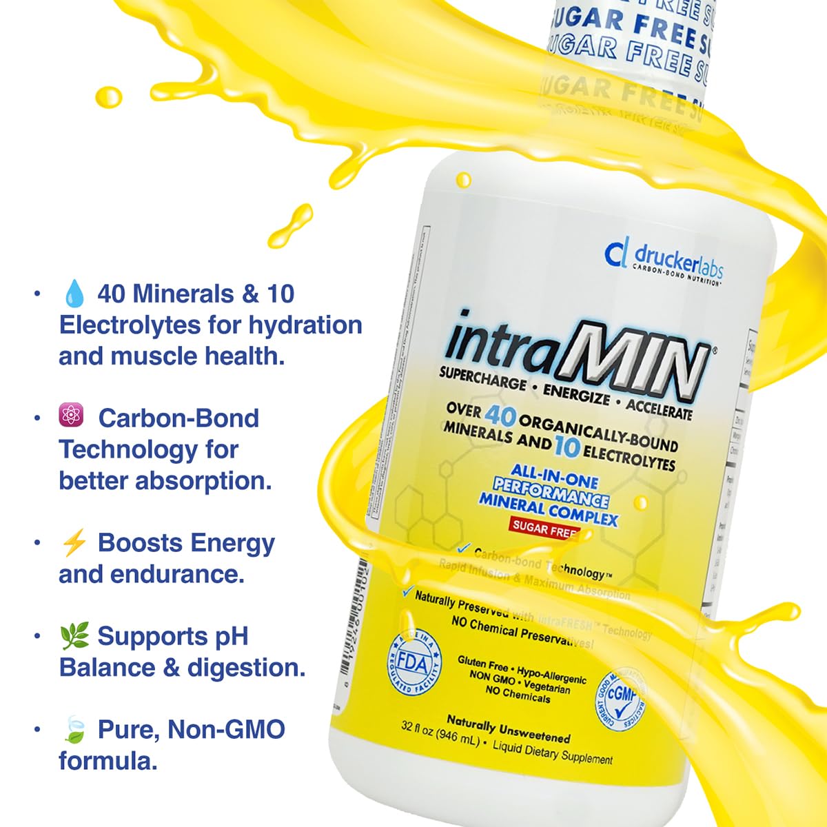 IntraMIN cap and packaging emphasizing cold-fill preservation.