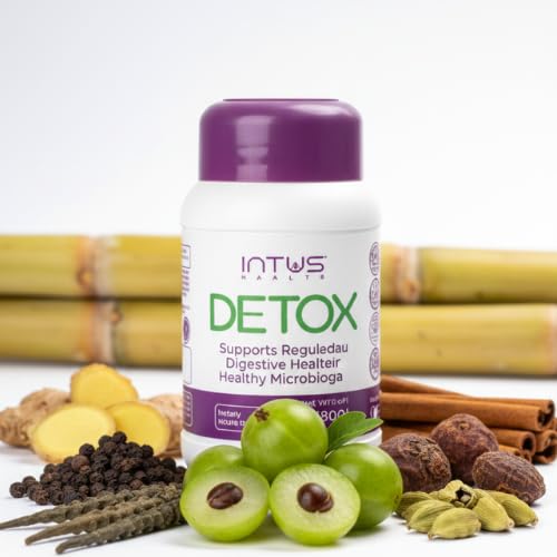 INTUS Detox bottle front label indicating digestive support