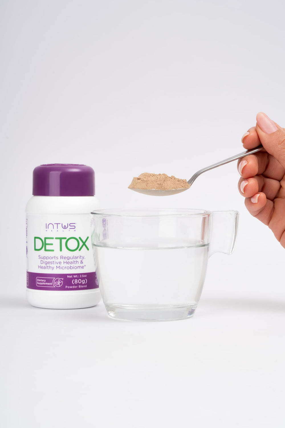 INTUS Detox packaging shows 2.5 oz size