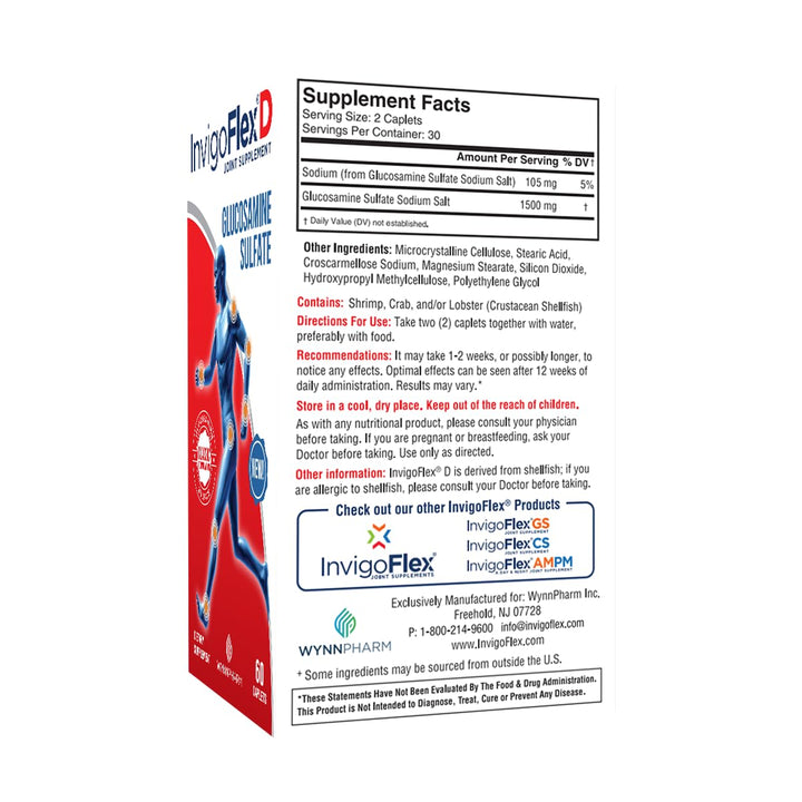 INVIGOFLEX D packaging bundle displays convenient caplets for everyday use