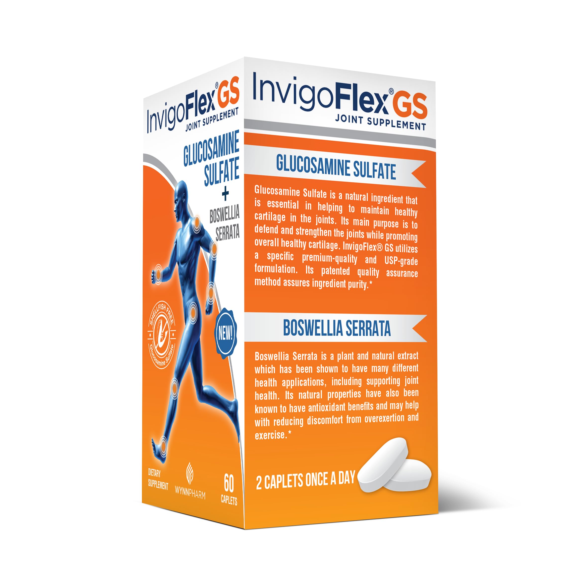 INVIGOFLEX GS dosage instructions box for quick reference.