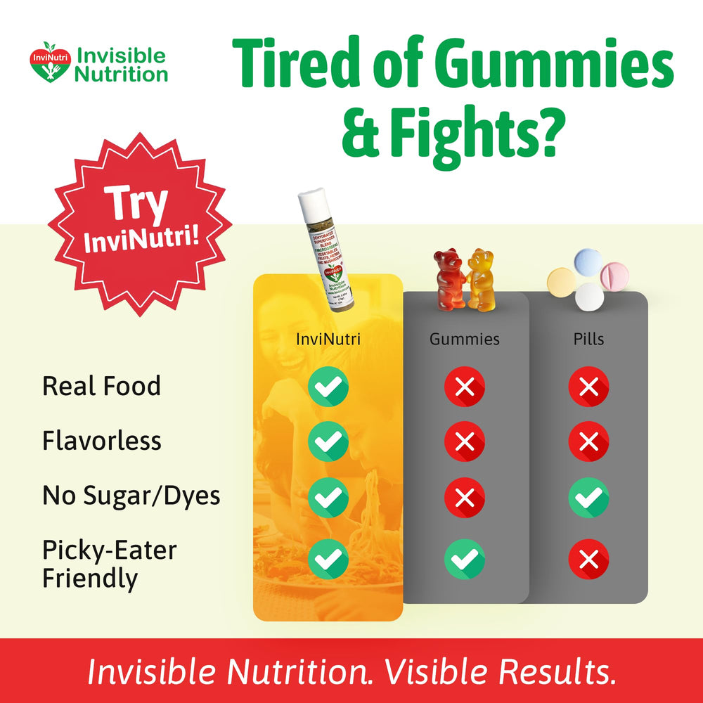 InviNutri powder in smoothie demonstrates seamless kid-friendly nutrition.
