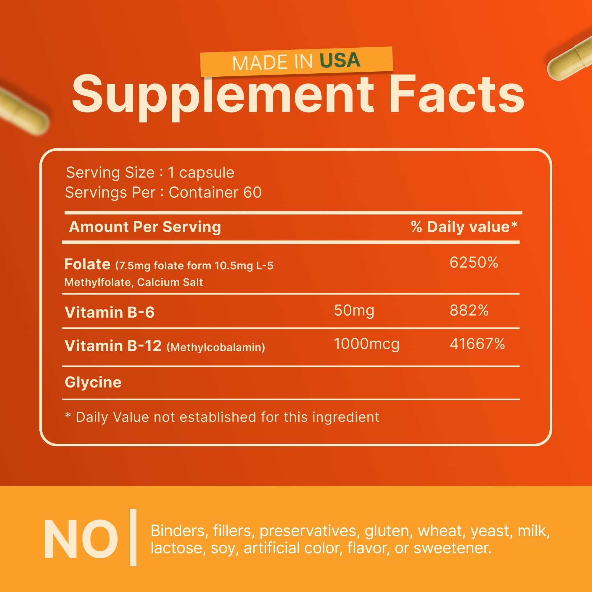 Two-month supply indicated by 60 capsules promotes consistent daily use.