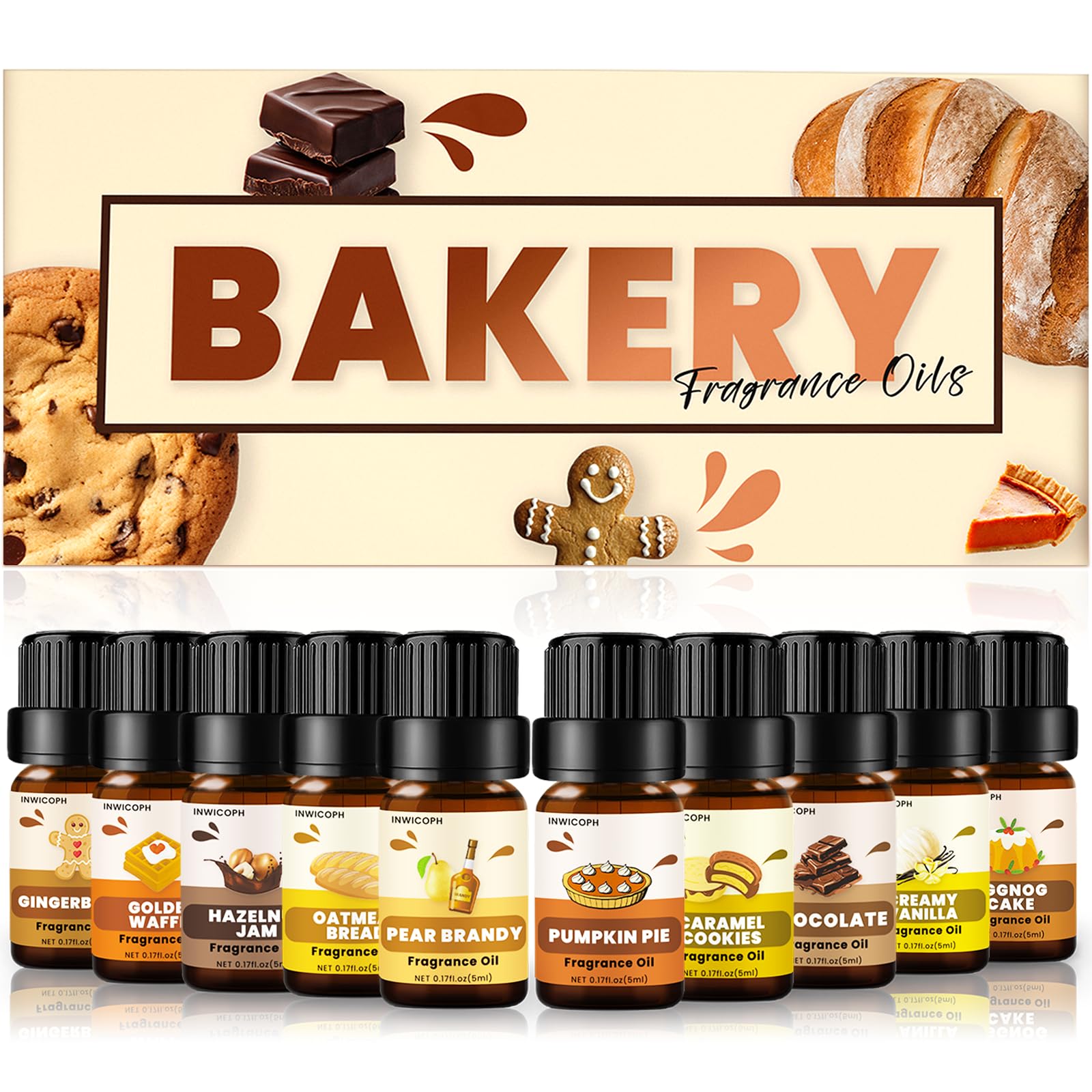 INWICOPH Pumpkin Pie oil for diffusers, adding warm bakery aroma to any room