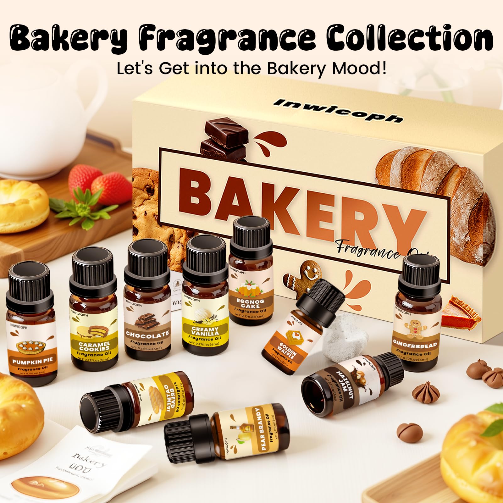 INWICOPH Vanilla oil for diffusers, creating comforting, timeless sweetness in any room