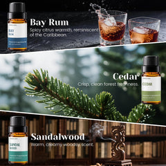 INWICOPH Teakwood essential oil bottle for warm, earthy diffuser aromas.