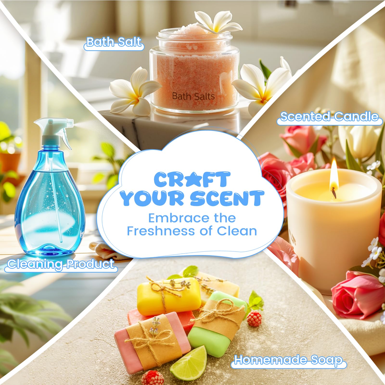 INWICOPH fresh linen fragrance oil offers cool, refreshing notes.