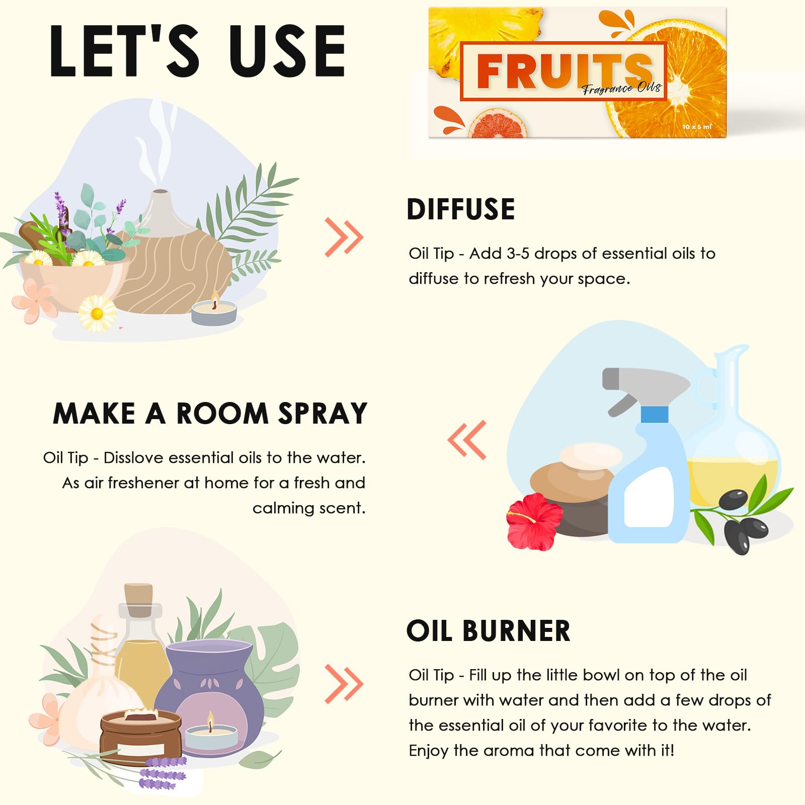 INWICOPH pineapple fragrance oil bottle for tropical-scented candles and soaps