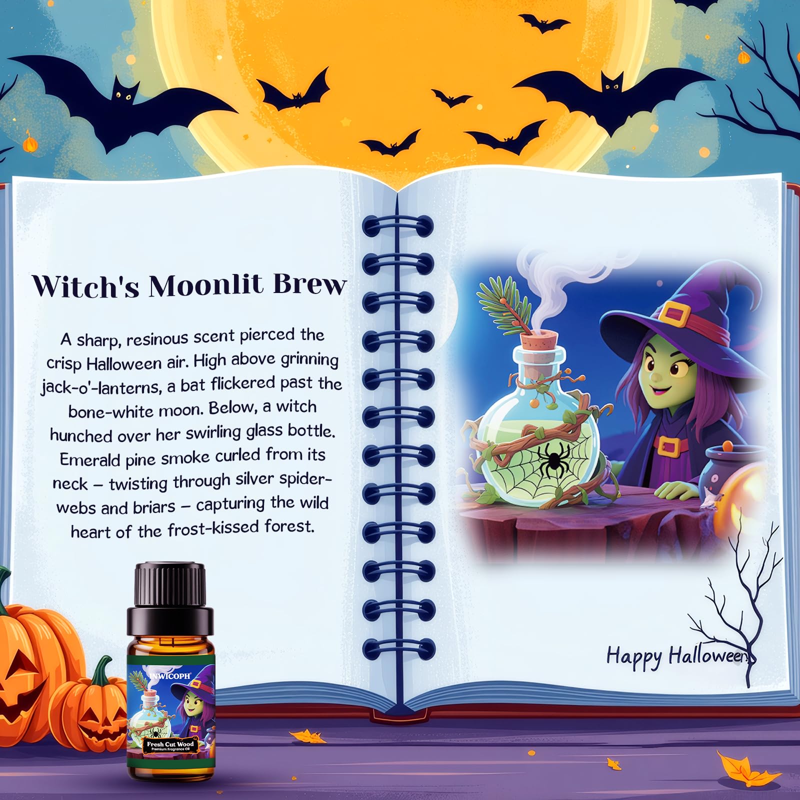 INWICOPH Rainbow Candy fragrance oil for playful Halloween scents.