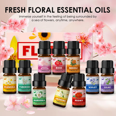 INWICOPH Jasmine oil diffuser bottle adds uplifting fragrance for focus