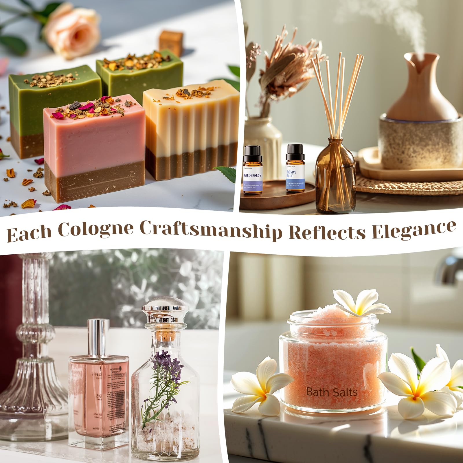 INWICOPH Six-fragrance oils gift pack ready for candles and soaps.
