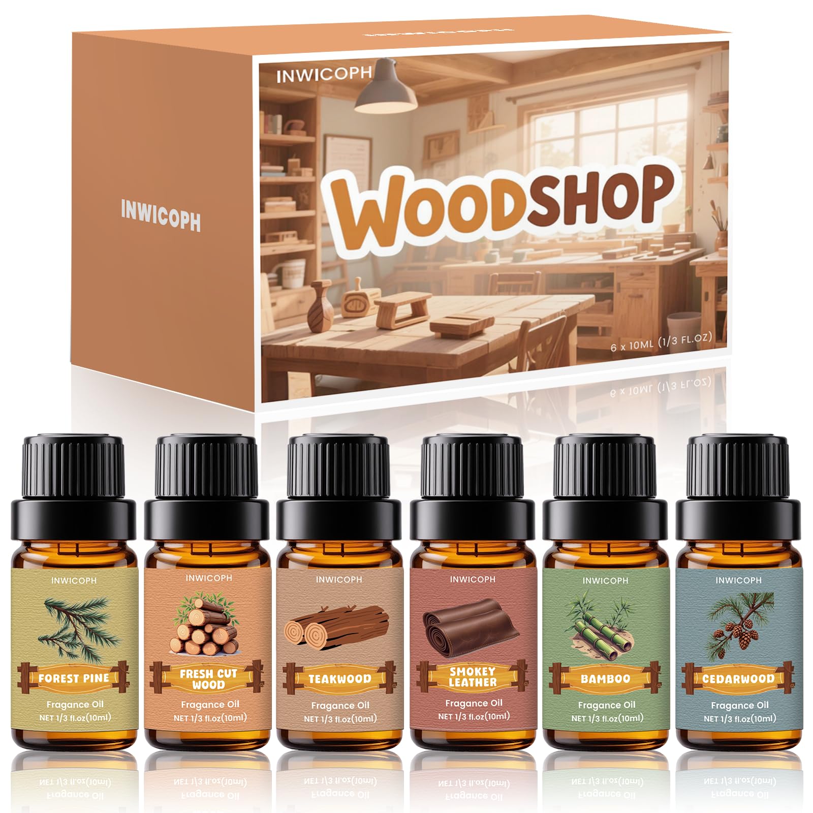 INWICOPH Teakwood bottle adds warm ambiance to cozy spaces.