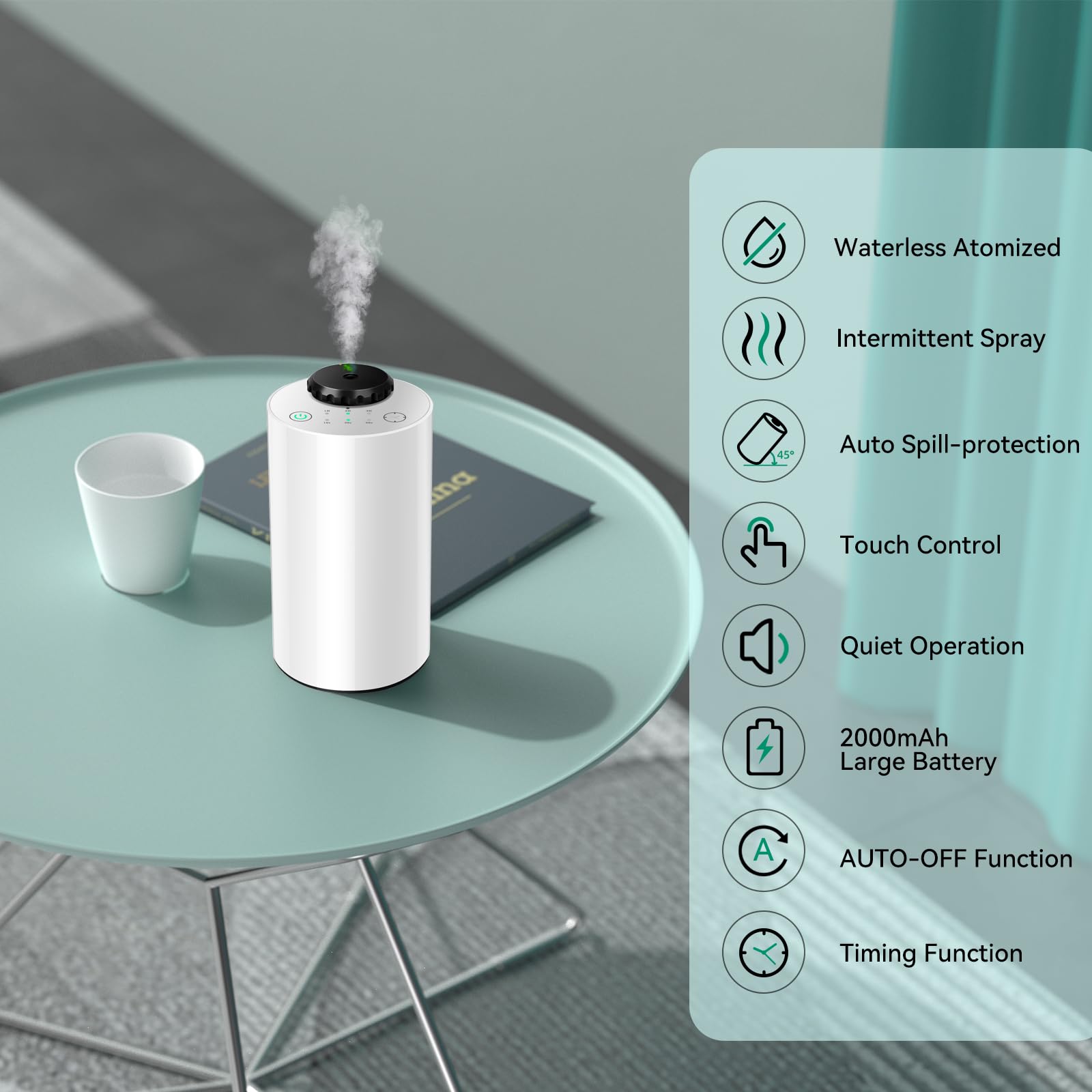 INXDOLHOM nebulizer nozzle close-up showing precise scent delivery