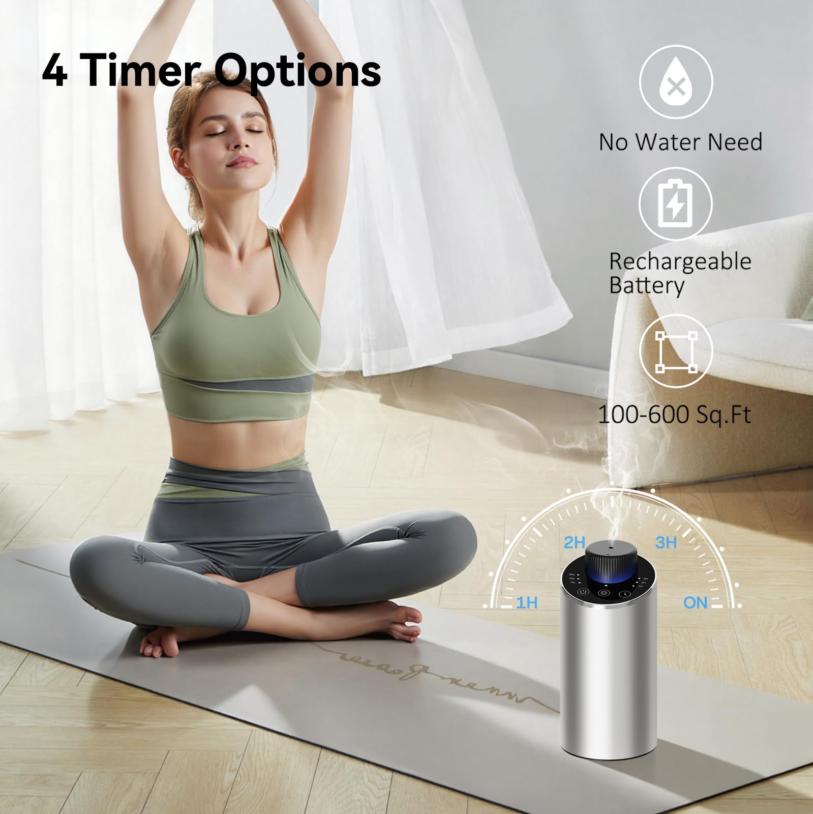 INXDOLHOM diffuser with 7-color LED mood lighting