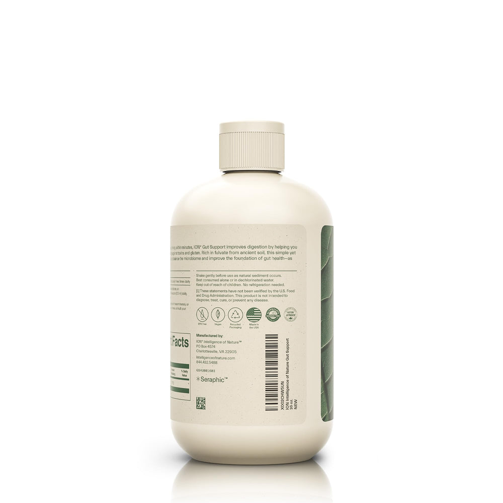 ION* Gut Support dropper pairing with water for convenient daily use.
