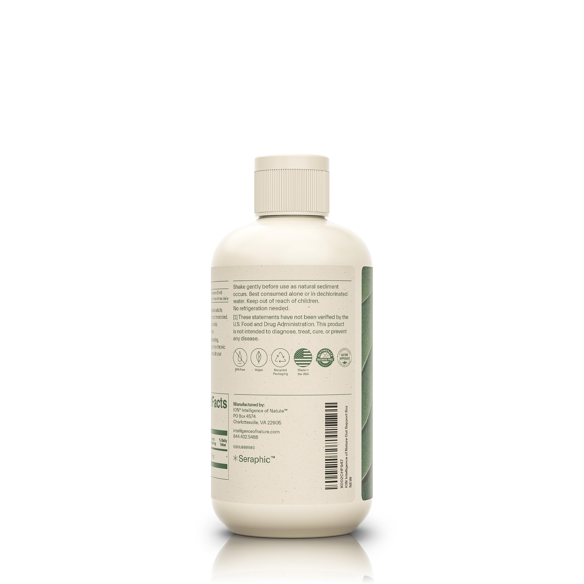 ION Gut Support humic extract visual indicating natural detox and gut support.