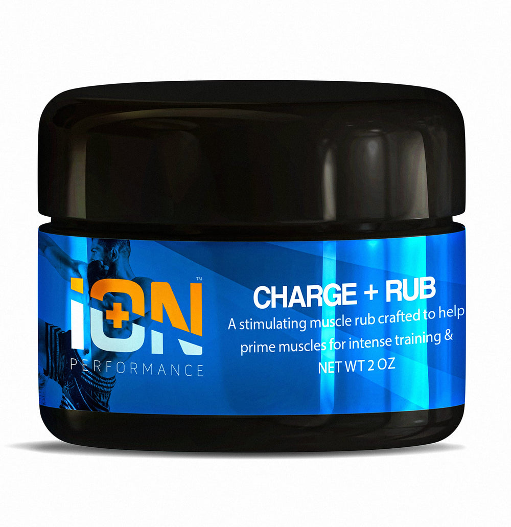iON Performance Creatine Rub orange scent during warmups