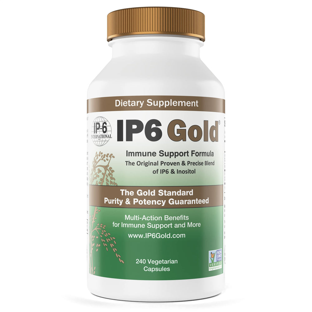 IP6 Gold Immune Support bottle shown for easy daily dosing and wellness