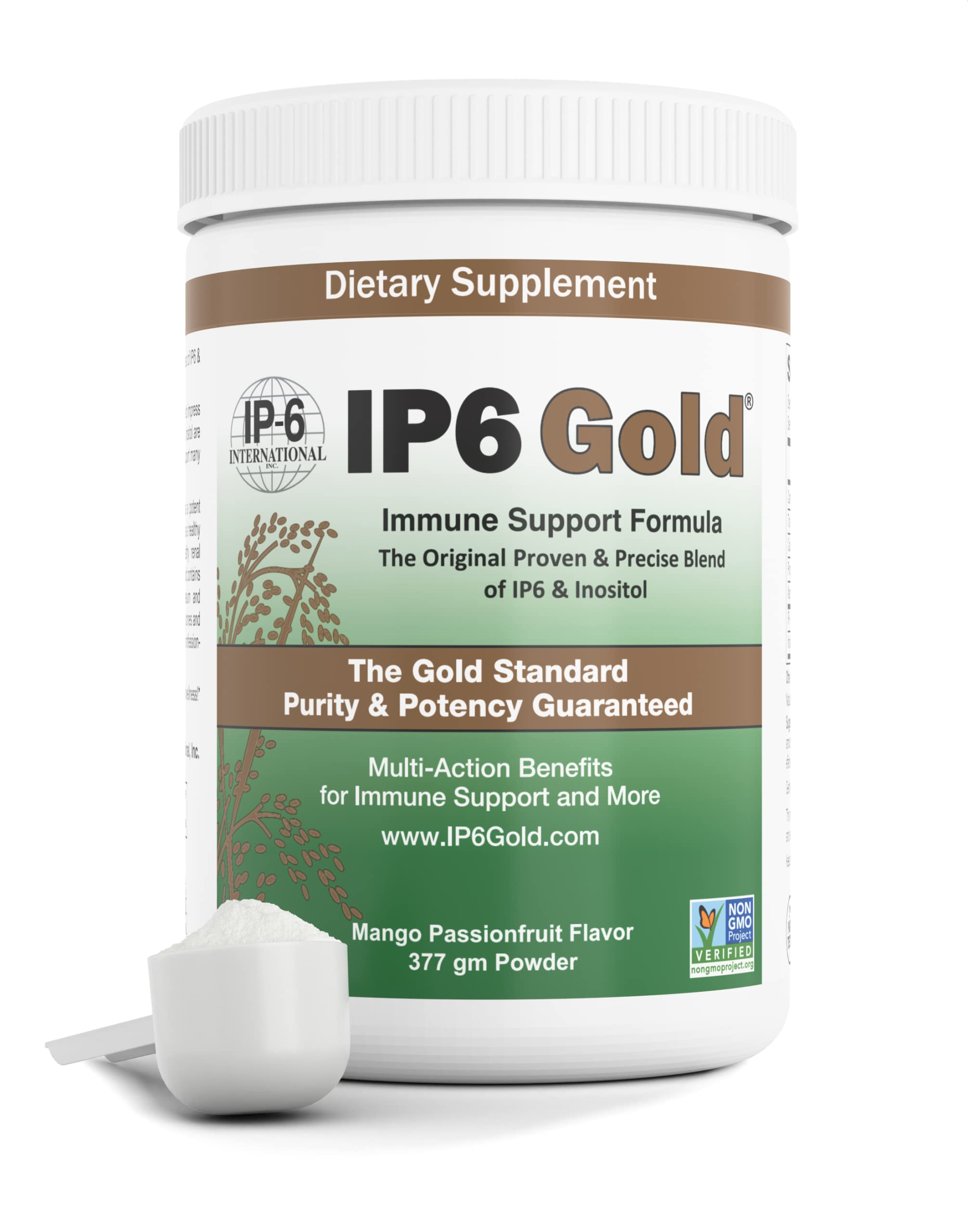 IP6 Gold Mango Passionfruit scoop enables easy on-the-go servings.
