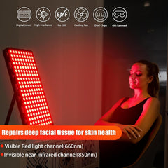 iplantop dual wavelength panels combine 660nm and 850nm for surface and deep tissue care
