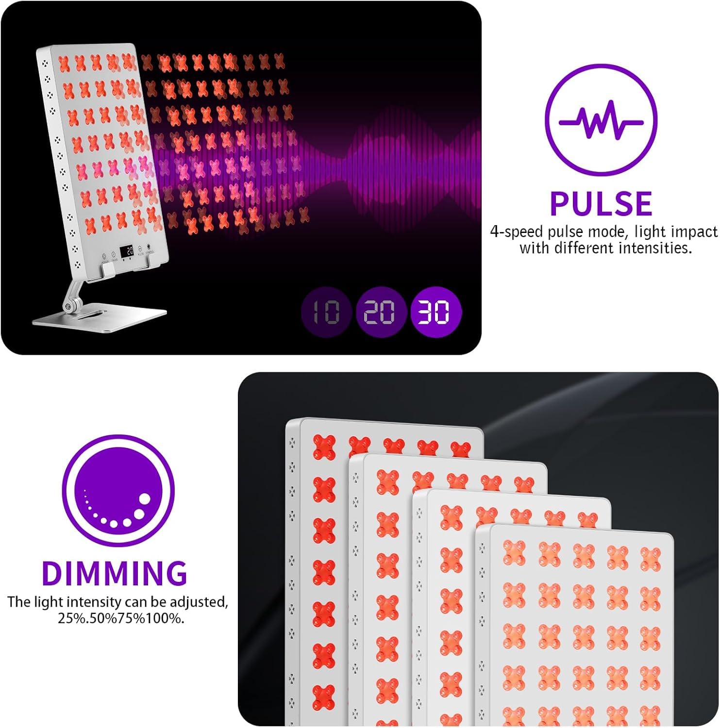 iplantop red light panel pulsed mode suggests enhanced circulation benefits