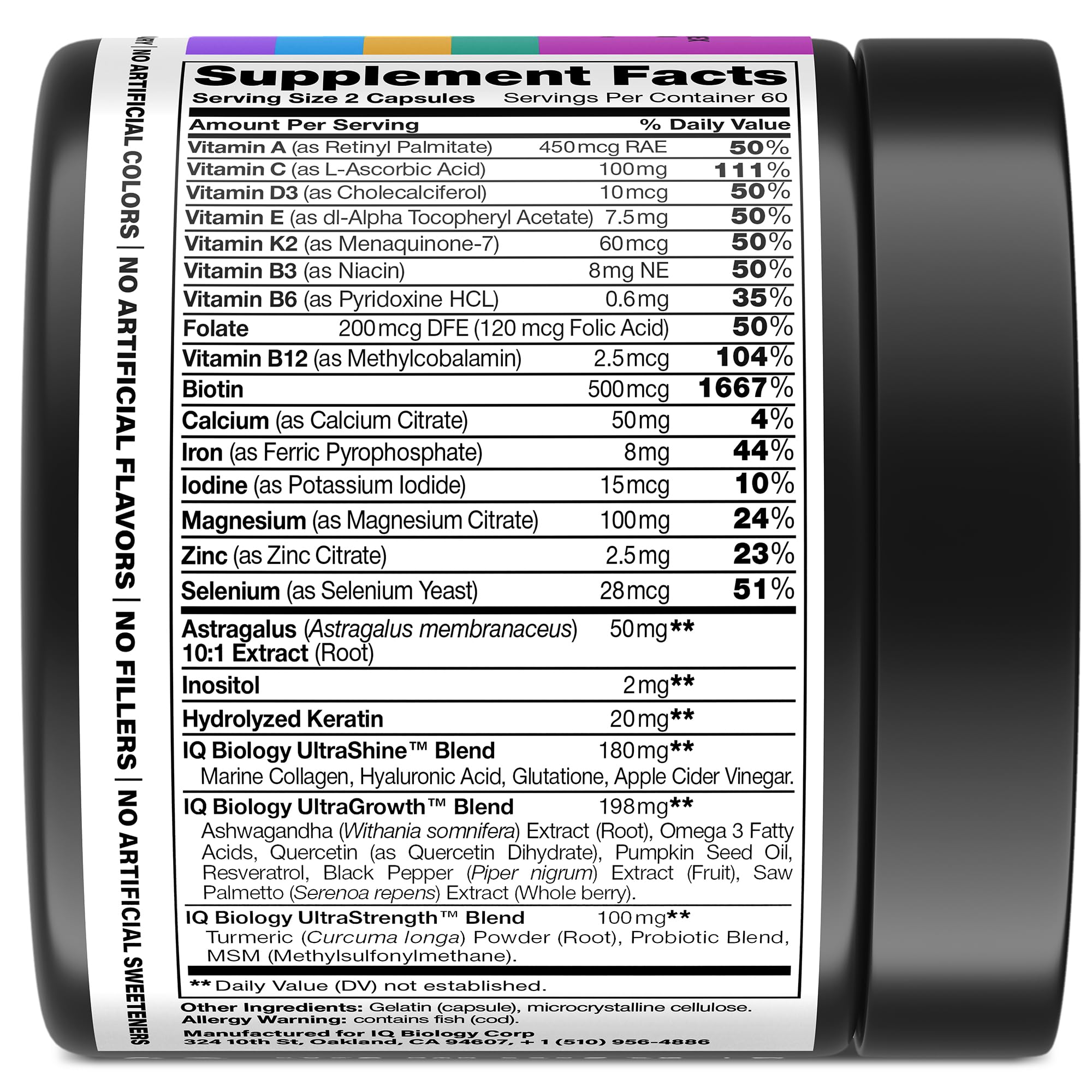 IQ BIOLOGY astragalus grape extract antioxidant blend for daily wellness
