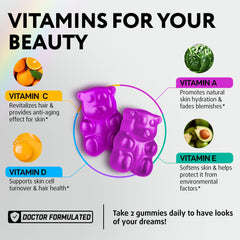 IQ Biology Biotin Gummies label shows 5000 mcg biotin and collagen-backed benefits.