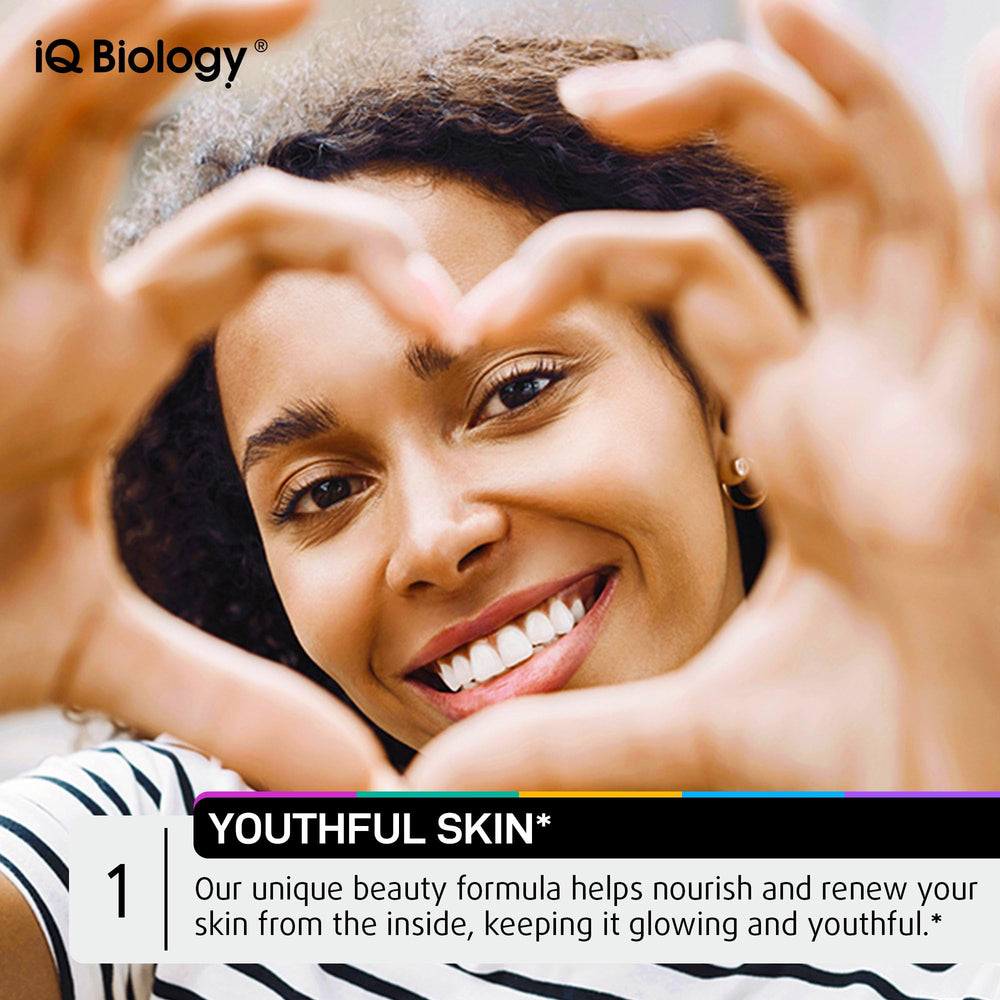 IQ Biology Biotin Gummies on a morning table suggests daily routine for beauty.