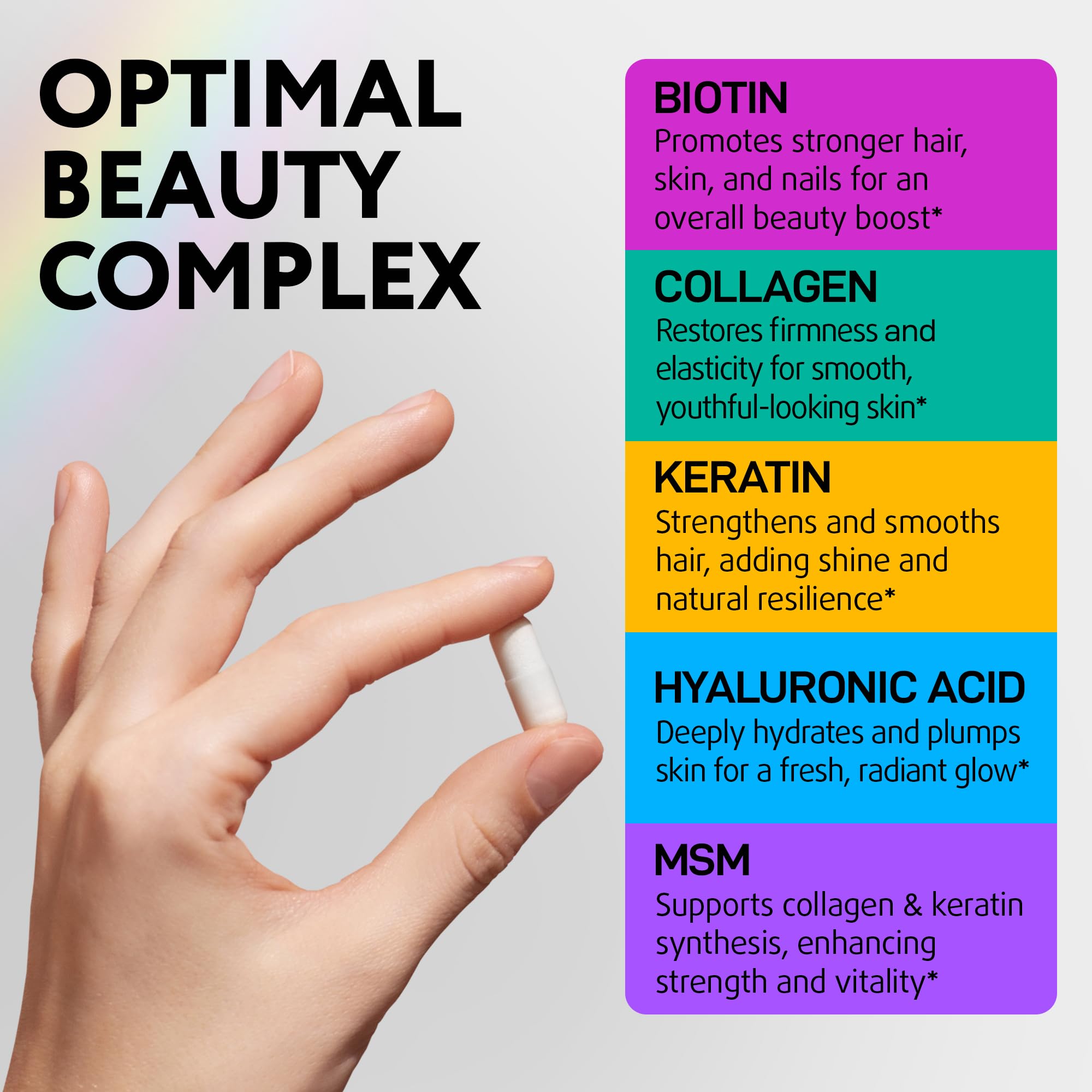 IQ BIOLOGY capsules closeup for stronger, thicker hair