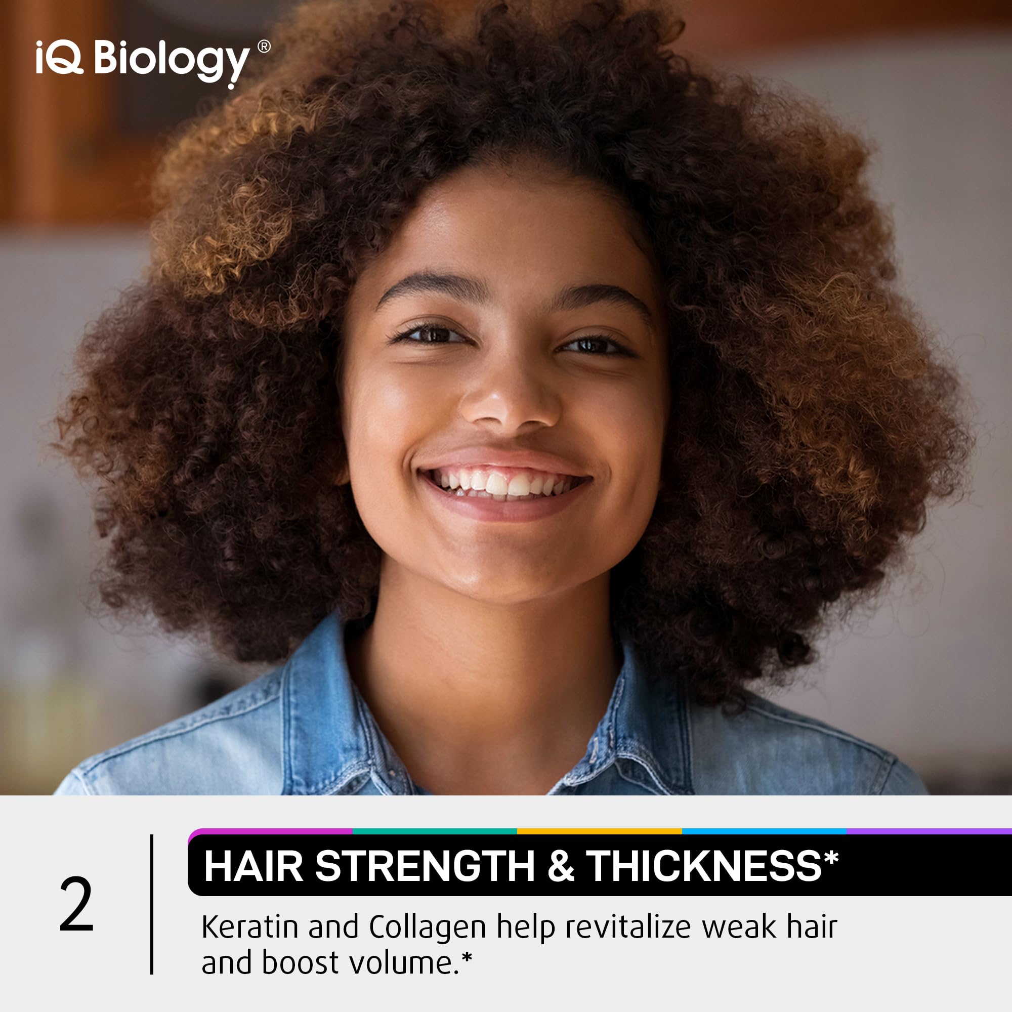 IQ BIOLOGY hyaluronic acid biotin collagen keratin capsules close-up for skin and hair
