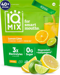 IQMIX lemon-lime sachet for on-the-go hydration and focus.