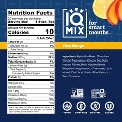 IQBAR IQMIX packets front view for convenient, sugar-free hydration anywhere.