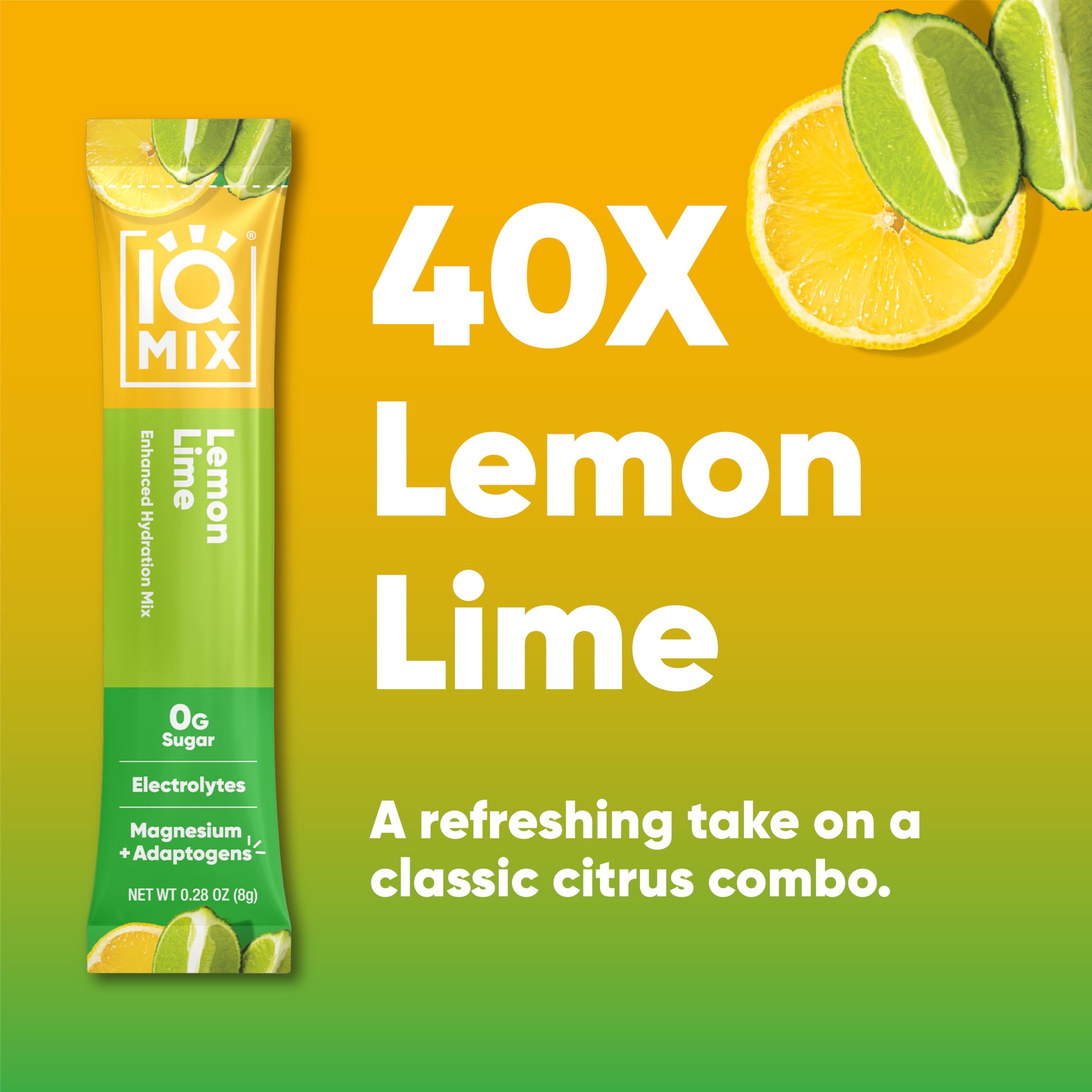 IQMIX being poured into water to show instant hydration and flavor.