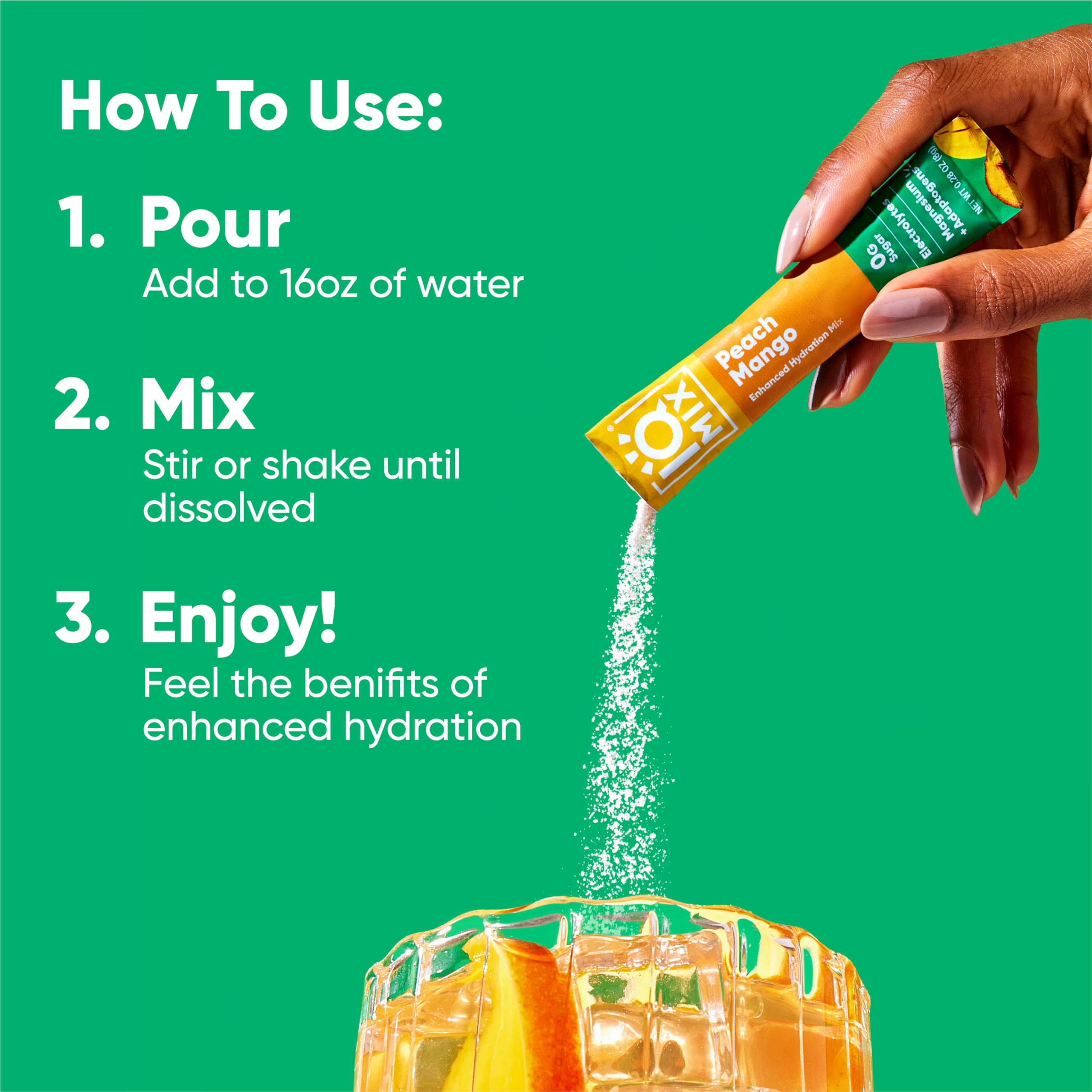 IQBAR IQMIX Peach Mango ready-to-sip hydration on the go