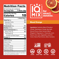 IQMIX glass with ice and blood orange for cooling energy