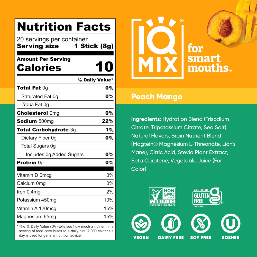 IQMIX pour and stir into water for instant refreshing drink.